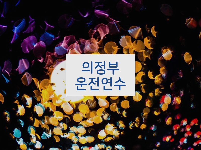 의정부운전연수 후기