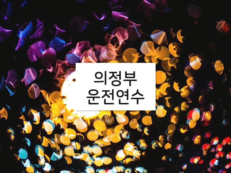 의정부운전연수 후기