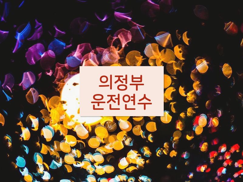 의정부운전연수 후기