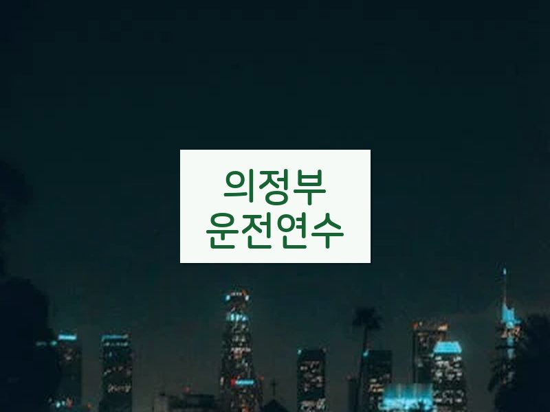 의정부운전연수 후기