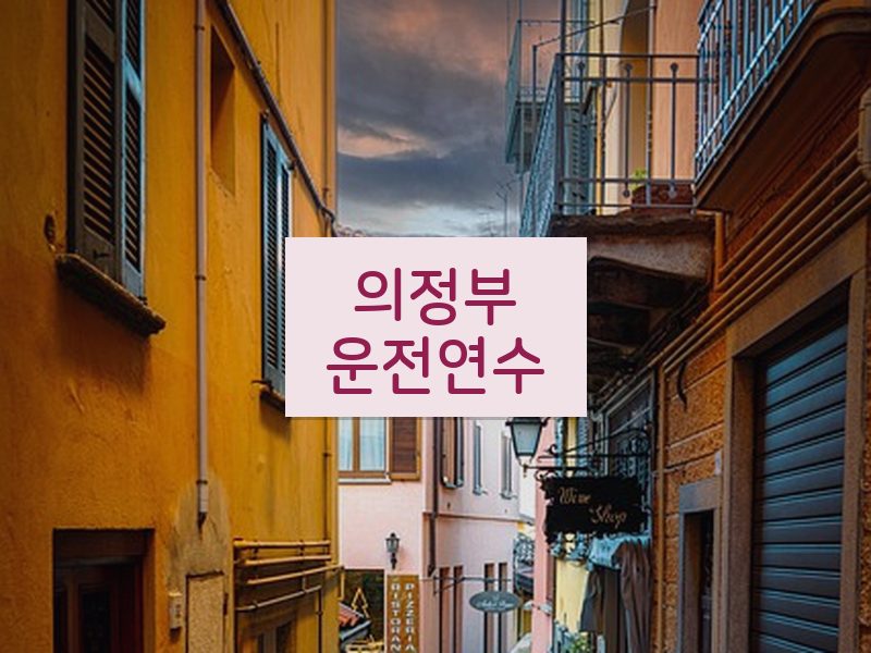 의정부운전연수 후기