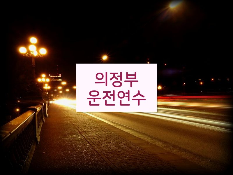 의정부운전연수 후기
