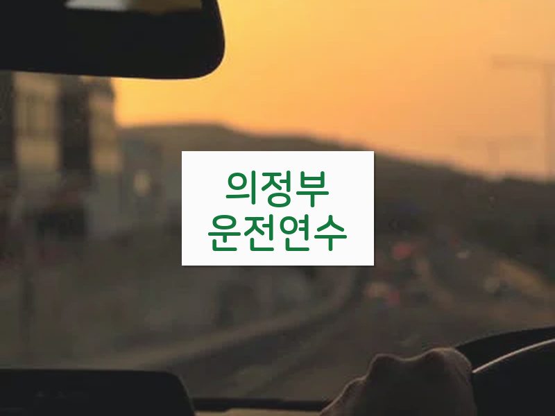 의정부운전연수 후기