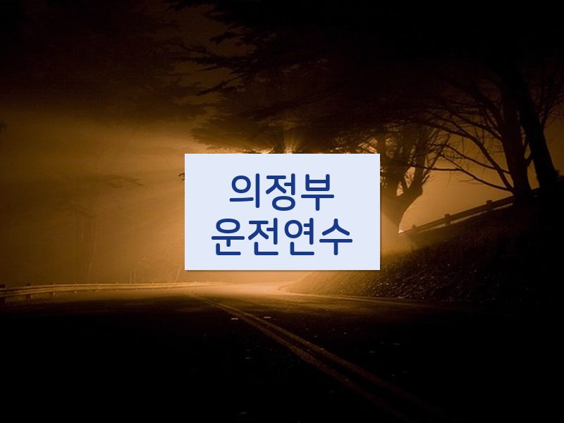 의정부운전연수 후기