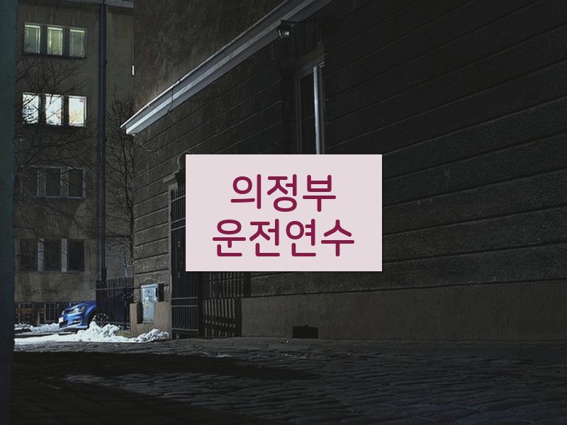 의정부운전연수 후기