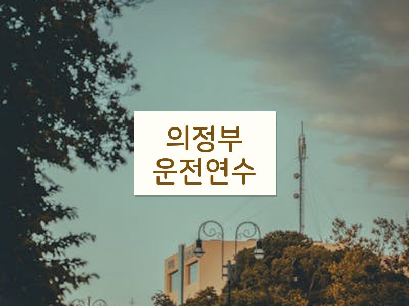 의정부운전연수 후기