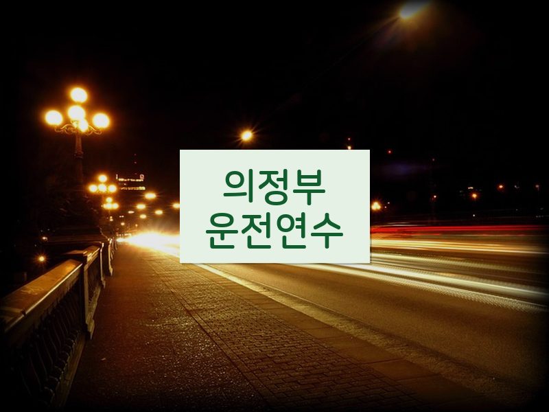 의정부운전연수 후기