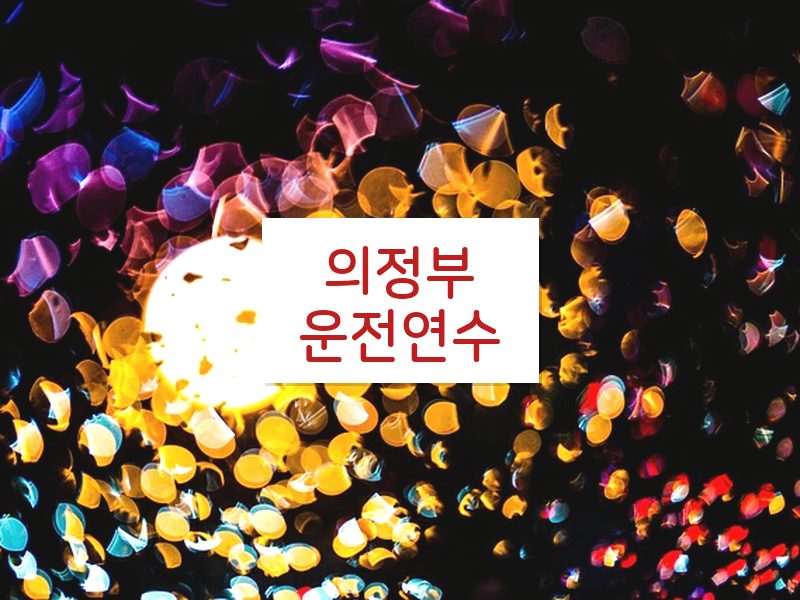 의정부운전연수 후기