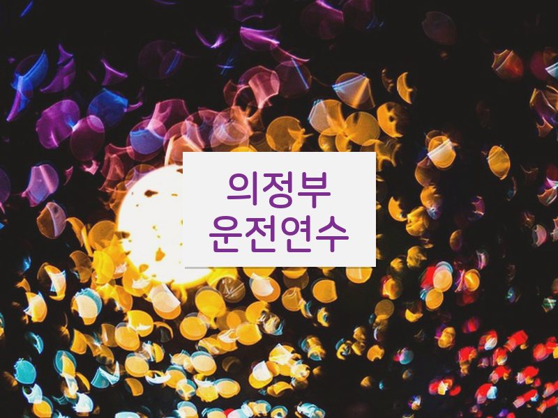 의정부운전연수 후기