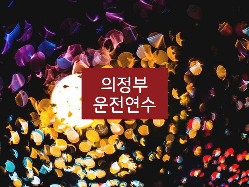 의정부운전연수 후기