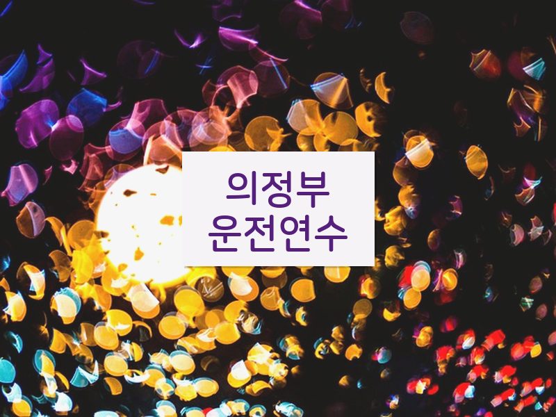 의정부운전연수 후기