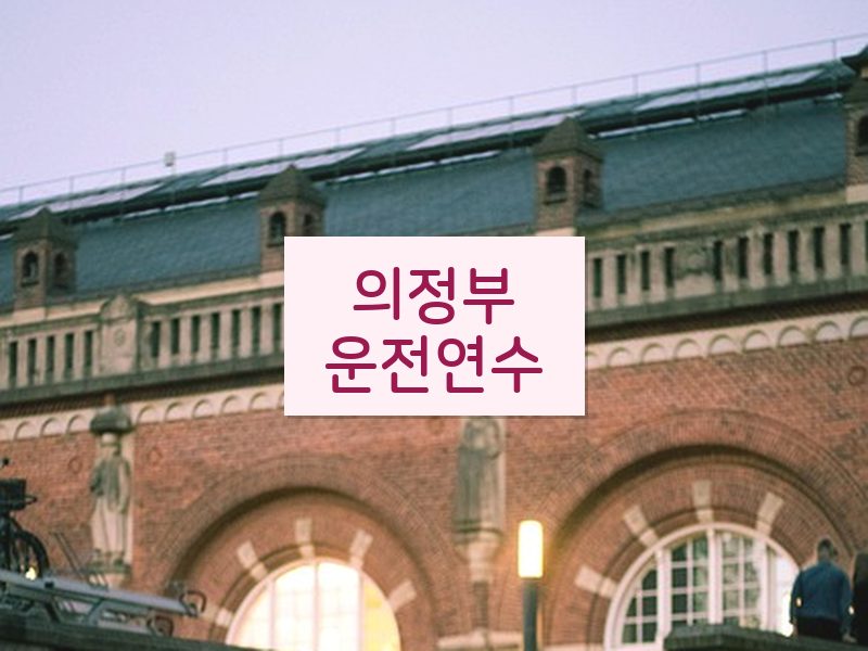 의정부운전연수 후기