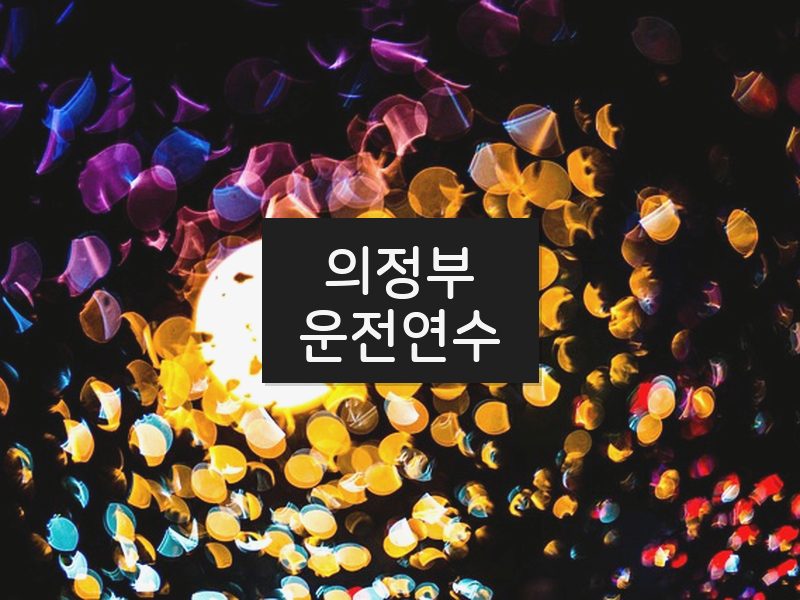 의정부운전연수 후기