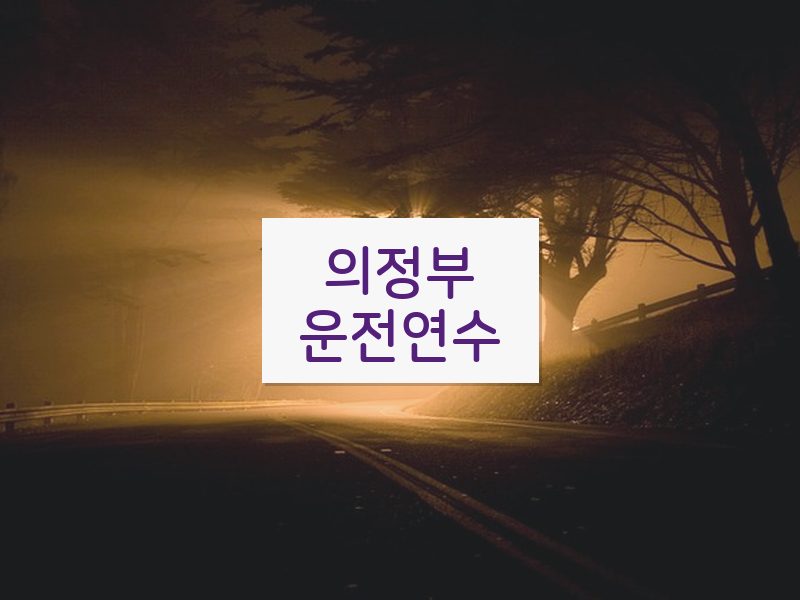 의정부운전연수 후기