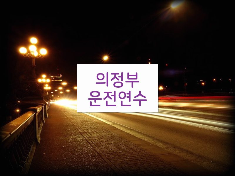 의정부운전연수 후기
