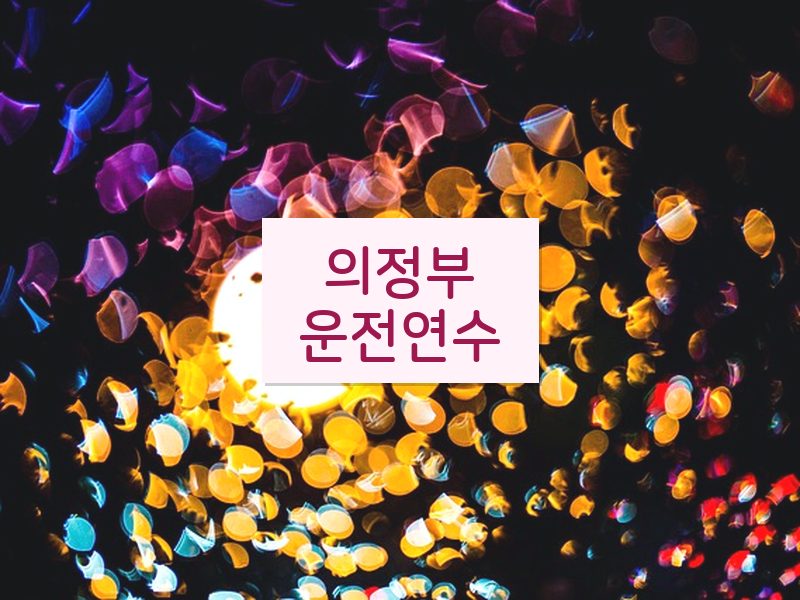 의정부운전연수 후기