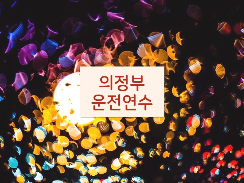의정부운전연수 후기