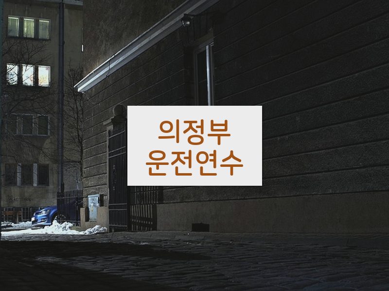 의정부운전연수 후기