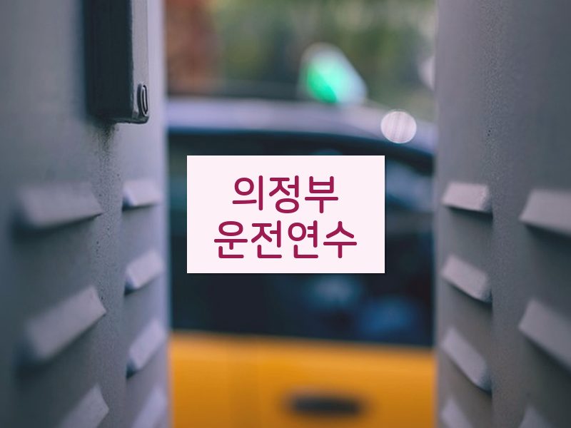 의정부운전연수 후기