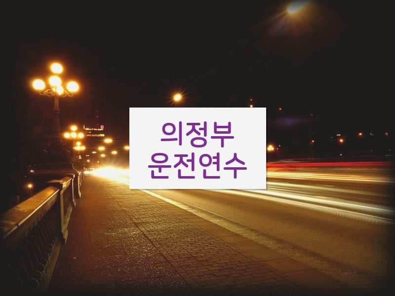 의정부운전연수 후기