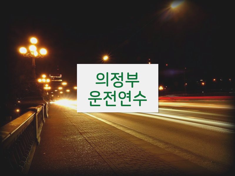 의정부운전연수 후기