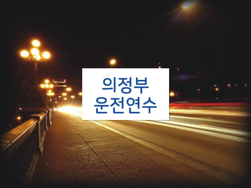 의정부운전연수 후기